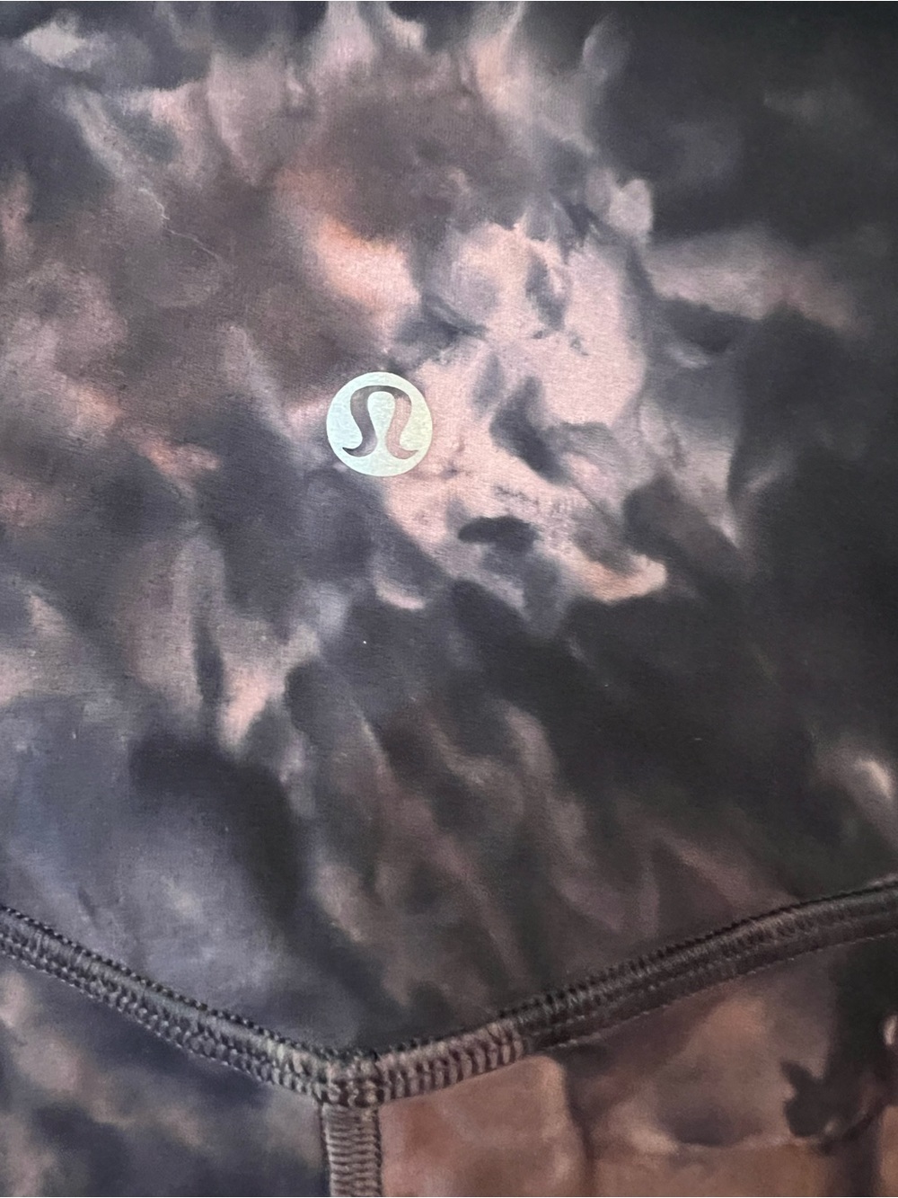 #001 Lululemon Align Crop *21" Diamond Dye Graphite Grey Pink Pastel Sz 18 EUC - Picture 3 of 5